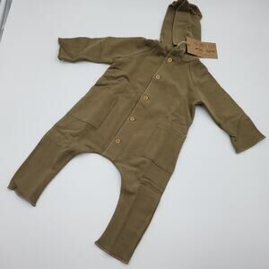 The Simple Folk The Forager Playsuit in Walnut Size 6/9 Months